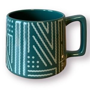 Starbucks Reserve Coffee Green Woven Basketweave Starland 8oz Mug Cup 50th Ed